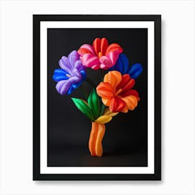 Bright Inflatable Flowers Portulaca 1 Art Print