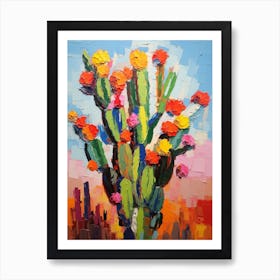 Cactus Painting Old Man Cactus 3 Art Print