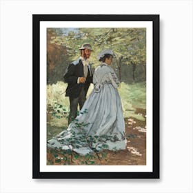 Bazille And Camille (1865), Claude Monet Art Print