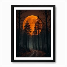 Full Moon In The Forest 6 Art Print