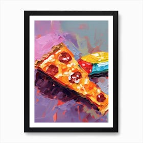 A Slice Of Pizza Oil Painting 6 Art Print