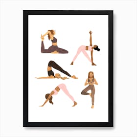 Yoga Girls Art Print