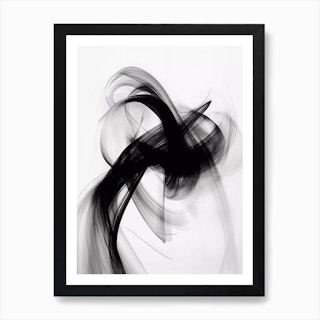 Black Art Painting 8 Art Print by Abstract Art Expressions - Fy