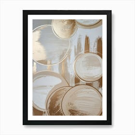 Gold Circles Art Print