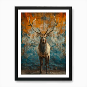 Elk painting 1 Art Print