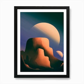 2 Moons Of Mars Art Print