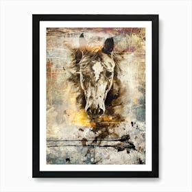 Poster Horse Wild Animal Illustration Art 03 Art Print