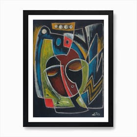 African Mask Art Print