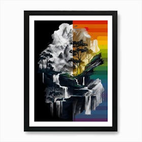 Rainbow Mountain Art Print