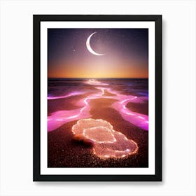 Moon And Stars 5 Art Print