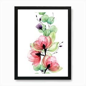 Watercolor Floral Pattern Art Print