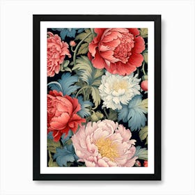 Peonies Wallpaper Art Print