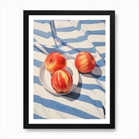 Nectarines Fruit Summer Illustration 3 Art Print