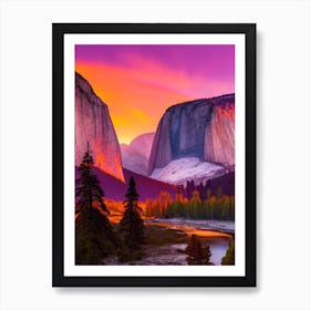 Yosemite National Park Pop Art Photo Art Print