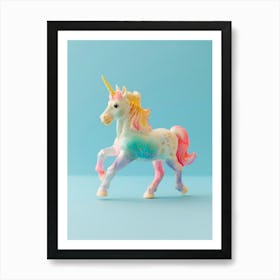 Toy Pastel Unicorn Galloping 3 Art Print