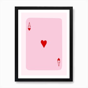 Ace - Pink & Red Art Print