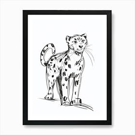 B&W Jaguar Art Print