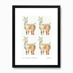 Cute Animals Collection Alpaca 1 Art Print