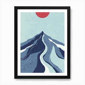 Sun Rising Over The Mountains Art Print