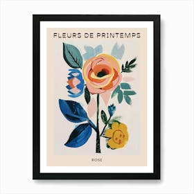 Spring Floral French Poster  Rose 8 Art Print