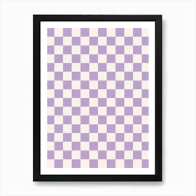 Checkerboard Purple Art Print