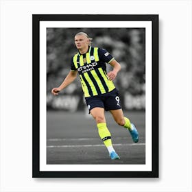 Erling Haaland Of Manchester City Vintage Art Print