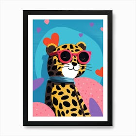 Little Jaguar 2 Wearing Sunglasses Art Print