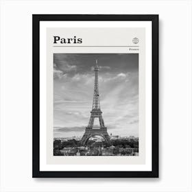 Paris Black And White Art Print