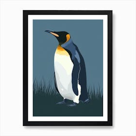 Emperor Penguin Oamaru Blue Penguin Colony Minimalist Illustration 4 Art Print