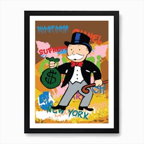 Monopoloy Guy Hustle Empire Art Print