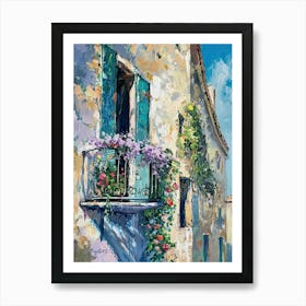 Balcony Painting In Marseille 2 Art Print