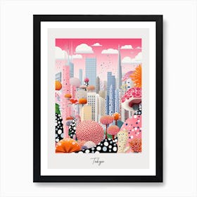 Poster Of Tokyo, Illustration In The Style Of Pop Art 4 Art Print