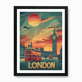 London At Sunset 1 Art Print