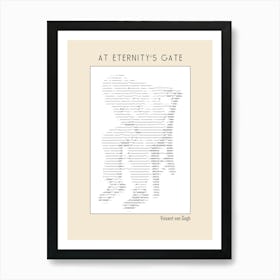 Ascii Art Minimalist – At Eternity’S Gate Vincent Van Gogh – Classic Painting Art Print