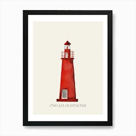 Red Lighthouse Art Print