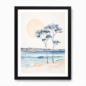 Watercolour Of Bondi Beach   Sydney Australia 1 Art Print