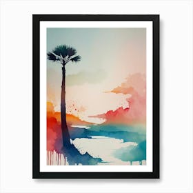 Palm Tree Painting Art Print