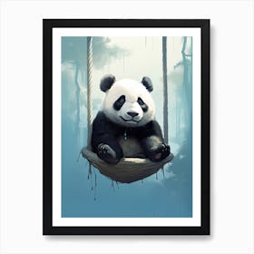 Panda Art In Precisionism Style 1 Art Print