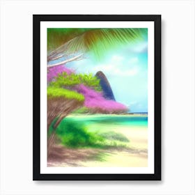 Ilot Gabriel Mauritius Soft Colours Tropical Destination Art Print