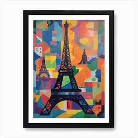 Eiffel Tower Paris France Henri Matisse Style 10 Art Print