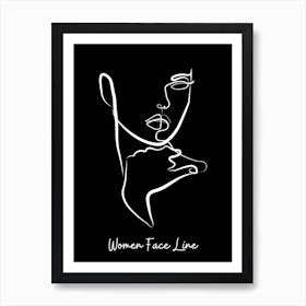 Women Face Line Art Print