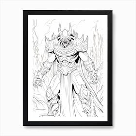 Mustafar (Star Wars) Fantasy Inspired Line Art 3 Art Print