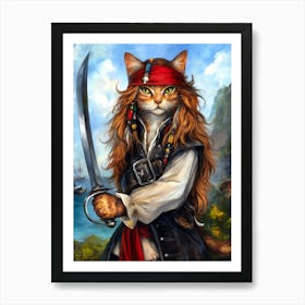 Pirate Cat Art Print