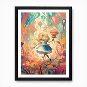 Alice In Wonderland Colourful Storybook 3 Art Print