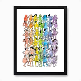 Human Rainbow Art Print