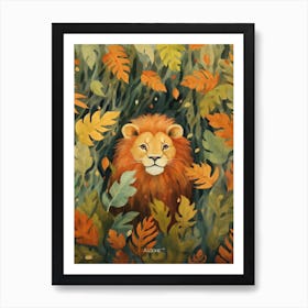 Lion In The Jungle Watercolour 3 Art Print