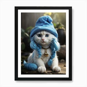 Cat In A Hat Art Print