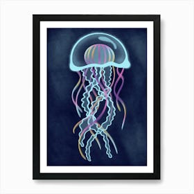 Jellyfish in Chalk Art Print