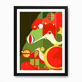 Abstract Christmas Tree 2 Art Print