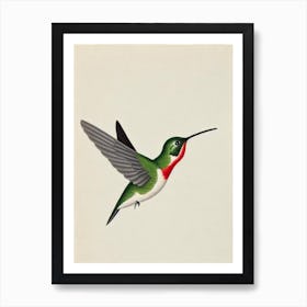 Hummingbird Illustration Bird Art Print